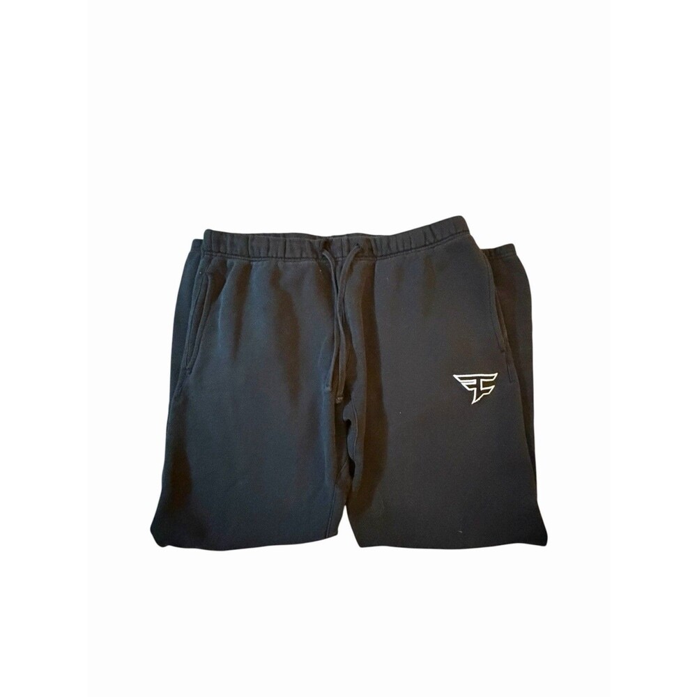 FaZe Clan E Sports Jogger Sweatpants Mens L Black Drawstring Logo